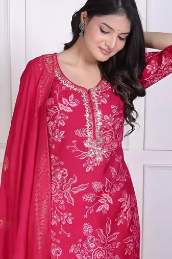 Red color vetican beautiful ceremonial heavy looks salwar kameez