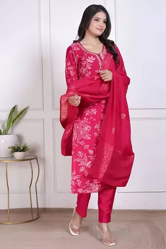 Red color vetican beautiful ceremonial heavy looks salwar kameez