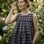 Blue color linen cotton top bottom set for graceful formal attire
