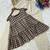 Brown color linen cotton top bottom set for graceful formal attire