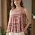 Maroon color linen cotton top bottom set for graceful formal attire