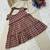 Maroon color linen cotton top bottom set for graceful formal attire