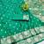 Green zari woven banarasi silk blend saree with blouse piece