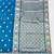 Blue zari woven banarasi silk blend saree with blouse piece