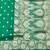 Green zari woven banarasi silk blend saree with blouse piece