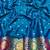 Blue zari woven banarasi silk blend saree with blouse piece