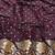 Wine zari woven banarasi silk blend saree with blouse piece