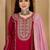 Red color beautiful vichitra silk embroidery elegant ceremonial suit