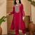 Red color beautiful vichitra silk embroidery elegant ceremonial suit