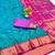 Rama zari woven paithani silk blend saree with blouse piece