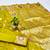 Lime zari woven banarasi silk blend saree with blouse piece