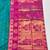 Rama zari woven paithani silk blend saree with blouse piece