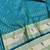 Rama zari woven paithani silk blend saree with blouse piece