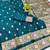 Firozi zari woven banarasi silk blend saree with blouse piece