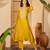 Mustard color beautiful vichitra silk embroidery elegant ceremonial suit