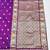 Purple zari woven banarasi silk blend saree with blouse piece