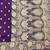 Purple zari woven banarasi silk blend saree with blouse piece