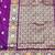 Purple zari woven banarasi silk blend saree with blouse piece