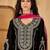 Black color beautiful vichitra silk embroidery elegant ceremonial suit
