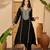 Black color beautiful vichitra silk embroidery elegant ceremonial suit