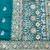 Light blue zari woven banarasi silk blend saree with blouse piece