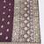 Wine zari woven banarasi silk blend saree with blouse piece