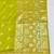 Lime zari woven banarasi silk blend saree with blouse piece