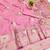 Pink zari woven banarasi silk blend saree with blouse piece