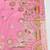 Pink zari woven banarasi silk blend saree with blouse piece