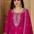 Pink color beautiful chinon silk embroidery elegant ceremonial suit