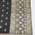 Black zari woven banarasi silk blend saree with blouse piece