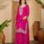 Pink color beautiful chinon silk embroidery elegant ceremonial suit