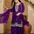 Purple color beautiful chinon silk embroidery elegant ceremonial suit