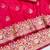 Pink zari woven banarasi silk blend saree with blouse piece