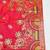 Rani pink zari woven banarasi silk blend saree with blouse piece