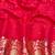 Pink zari woven banarasi silk blend saree with blouse piece