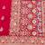 Pink zari woven banarasi silk blend saree with blouse piece