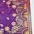 Purple zari woven banarasi silk blend saree with blouse piece