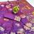 Purple zari woven banarasi silk blend saree with blouse piece
