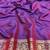 Purple zari woven banarasi silk blend saree with blouse piece