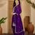 Purple color beautiful chinon silk embroidery elegant ceremonial suit