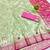 Light green zari woven banarasi silk blend saree with blouse piece