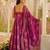 Pink color muslin printed ceremonial readymade attire
