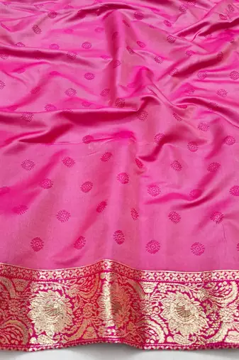 Light green zari woven silk blend saree with blouse piece