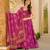 Pink color muslin printed ceremonial readymade attire