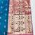 Blue zari woven paithani silk blend saree with blouse piece