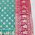 Light blue zari woven banarasi silk blend saree with blouse piece