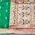 Green zari woven paithani silk blend saree with blouse piece