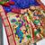 Navy blue zari woven paithani silk blend saree with blouse piece