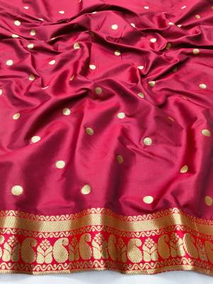 Navy blue zari woven paithani silk blend saree with blouse piece 4